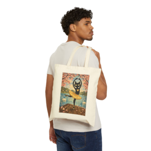 Olie The Ballerina Tote Bag — Whimsical Black Cat in Canvas Tote - Image 3